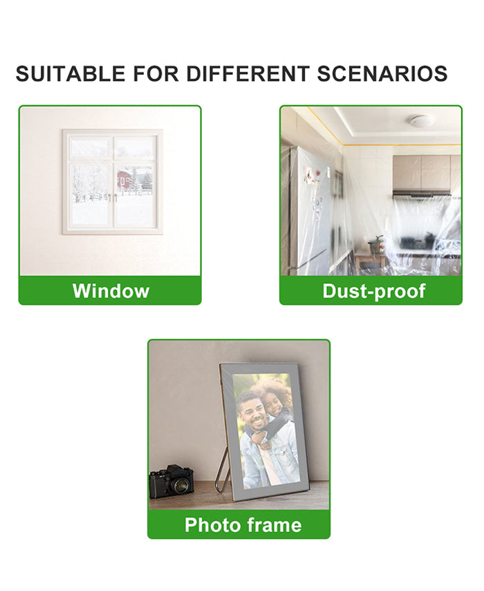 Window Insulation Kit Insulates 10 Indoor Window Plastic Film for  Winterizing – MAGZOstore