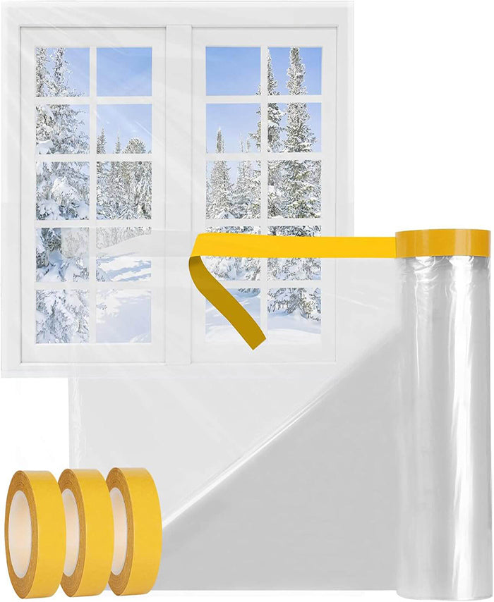 Window Insulation Kit Insulates 10 Indoor Window Plastic Film for