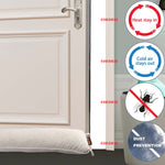 MAGZO Door Snake Draft Stopper,Noise Blocker Wind Proof Air Stop,Color White