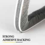 Brush Weather Stripping, Self-Adhesive Felt Door Brush Strip for Sliding Doors and Windows